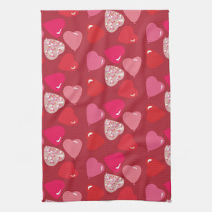 Valentines Mini Herd Balloons Rotes Rosa Handtuch