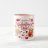 Valentines Mug Zweifarbige Tasse (Mittel)