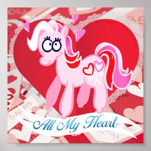 Valentines My Little Pony All My Heart Poster (Vorne)
