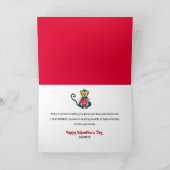 Valentine's Niece Kids Monkey Heart Tree Card Karte (Innenseite)