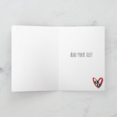 Valentines Niedliche französische Bulldog-Illustra Feiertagskarte (Innenseite)