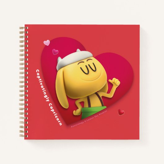 Valentine's Notebook für Capricorn Notizblock (Vorderseite)