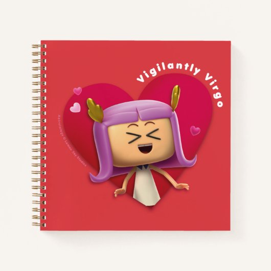 Valentine's Notebook für Virgo Notizblock (Vorderseite)