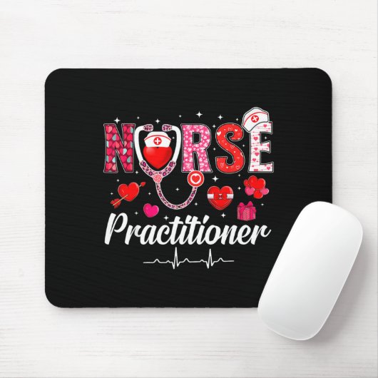Valentines Nurse Practitioner Scrubs Nurse Life St Mousepad (Mit Mouse)