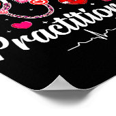 Valentines Nurse Practitioner Scrubs Nurse Life St Poster (Ecke)