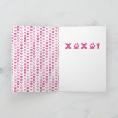 Valentines - Olde englische Schäferhund-Silhouette Feiertagskarte (Innenseite)