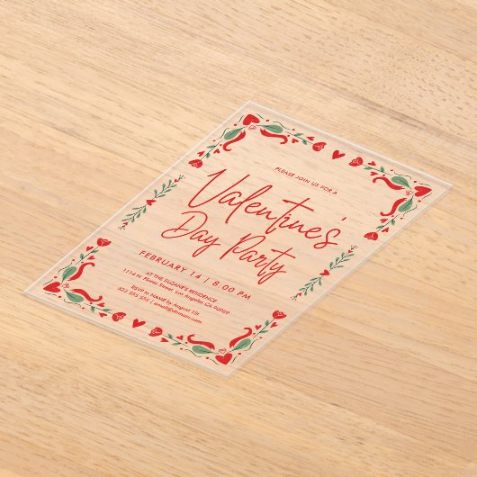 Valentine's party Invitation Acryleinladungen (Ablage )