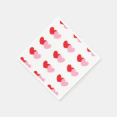 Valentines Party Napkins mit rosa und rotem Herzen Serviette (Ecke)