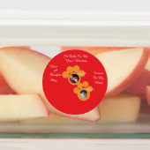 Valentine's Pawprint Cat Photo Etiketten (Befestigt)