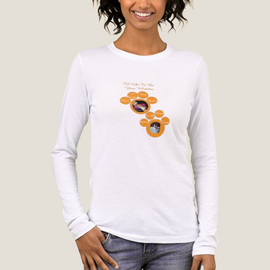 Valentine's Pawprints Cat Photos Tri-Blend Shirt (Vorderseite)