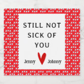 Valentines Personalisiertes Bieretikett, Zitat Bierflaschenetikett (Einzelnes Label)