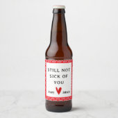 Valentines Personalisiertes Bieretikett, Zitat Bierflaschenetikett (Vorderseite)