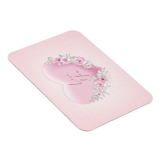 Valentines Pink Heart Magnet (Rechte Seite)