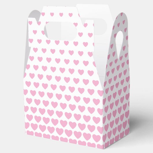 Valentines Pink Heart Shape Pattern Geschenkschachtel (Geöffnet)