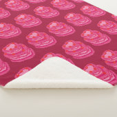 Valentines Pink Heart Shaped Cake Blanket Sherpadecke (3/4)
