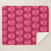 Valentines Pink Heart Shaped Cake Blanket Sherpadecke (Vorderseite (Horizontal))