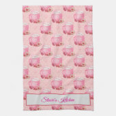 Valentine's Pink & White Coffee Mug    Geschirrtuch (Vertikal)