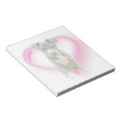 Valentines Pitbull Welpe Notizblock (angewinkelt)