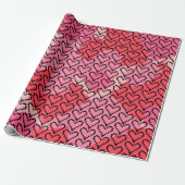 Valentines Pixels Heart Geschenkpapier (Ungerollt)