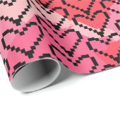 Valentines Pixels Heart Geschenkpapier (Rolleneckpunkt)