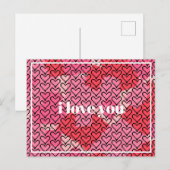 Valentines Pixels Heart Postkarte (Vorne/Hinten)