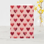 Valentines Plaid Hearts Card Karte (Gelbe Blume)