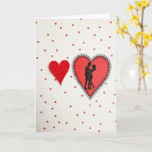 Valentines Polka Dot Love Card Karte (Gelbe Blume)