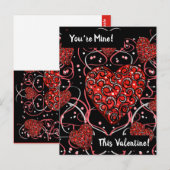 VALENTINES POSTKARTE (Vorne/Hinten)