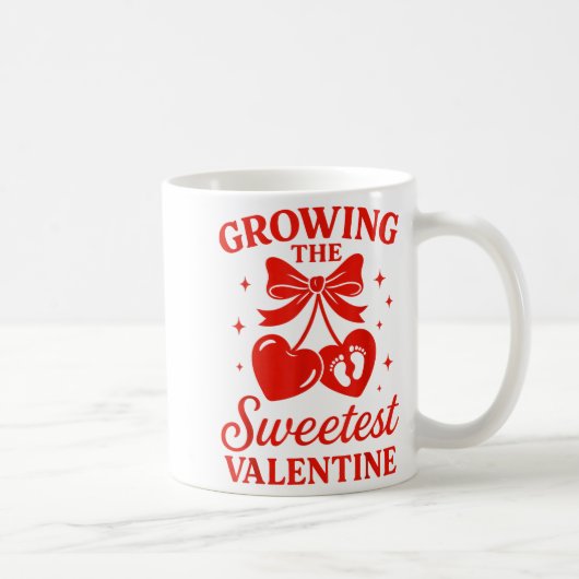 Valentines Pregnancy Announcement Growing Sweetest Kaffeetasse (Rechts)