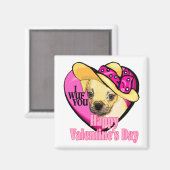 Valentines Puggle Magnet (Vorderseite/Rückseite)