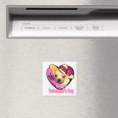 Valentines Puggle Magnet (In Situ (Geschirrspüler))