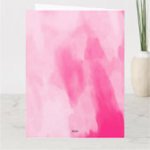Valentines Queen Pink Wasserfarbe mit Foto Karte (Rückseite)