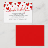 Valentines Red Hearbooks for Baby Showcard Begleitkarte (Vorne/Hinten)