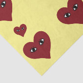 Valentines Red Heart Face Abstrakte Kunst Seidenpapier (Ausschnitt)