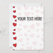 Valentines Red Heart Pattern Ankündigung (Vorderseite)