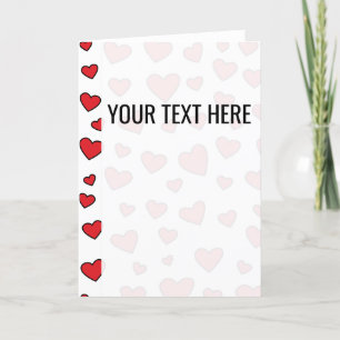 Valentines Red Heart Pattern Ankündigung