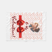 Valentines Red Nk Izable Photo  Fleecedecke (Vorderseite (Horizontal))