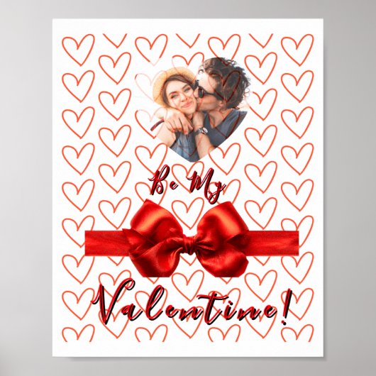 Valentines Red Nk Izable Photo Poster (Vorne)