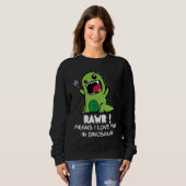 Valentine's Rex Cute Dinosaur Sweatshirt (Vorne ganz)