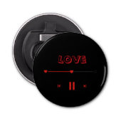 Valentine's Romantic  Badge— Cute Love Pin Button Flaschenöffner (Vorderseite)