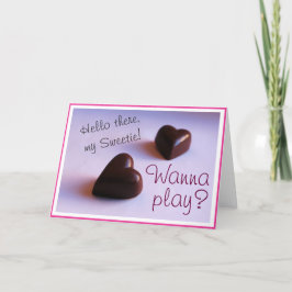 Valentines Romantische Schokoladenherzen Wiedergeb Feiertagskarte