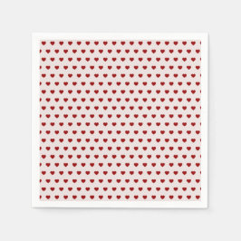 Valentines rosa rote Herzmuster Serviette