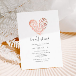 Valentines Rose Goldenes Brautparty Einladung