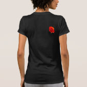 Valentines Rote Rose Herz - Ladys Petite T - Shirt (Rückseite)