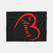 Valentines San Valentin Dia Del Amor Mi Amor My Lo Fleecedecke (Vorderseite (Horizontal))