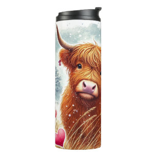 Valentines Shaggy Highland Kuw Thermal Tumbler Thermosbecher