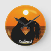 Valentines Soulbound - Foto und Text Runde Wanduhr (Vorderseite)