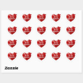 Valentines Square Stickers (Blatt)