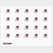 Valentines Square Stickers (Blatt)