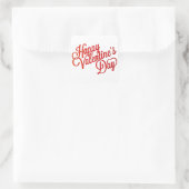 Valentines Square Stickers/Typografie Quadratischer Aufkleber (Tasche)